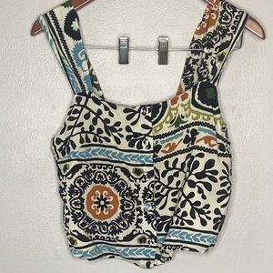 Lost + Wander Multicolor Patterned Bohemian Crop Top